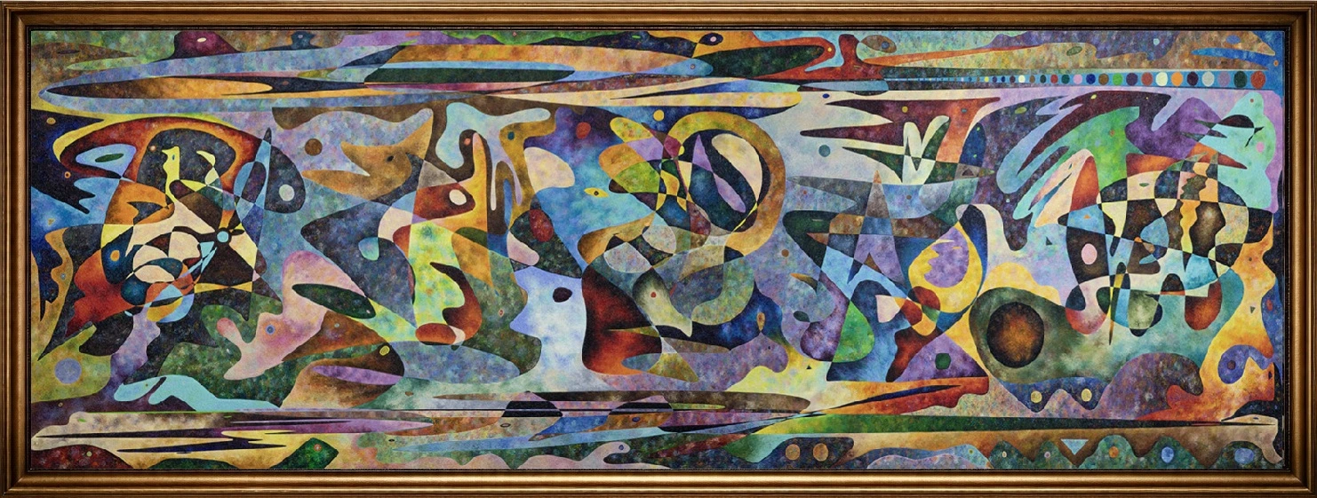 Scintoismo – monumental oil painting by Gheorghe Virtosu