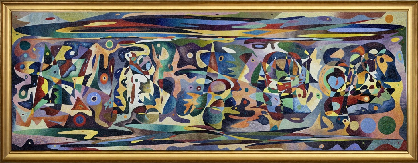 Taoismo – monumental oil painting by Gheorghe Virtosu